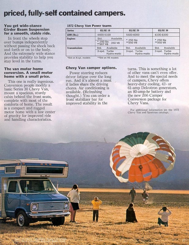 1972 Chevrolet Recreation Vehicles Brochure Page 1